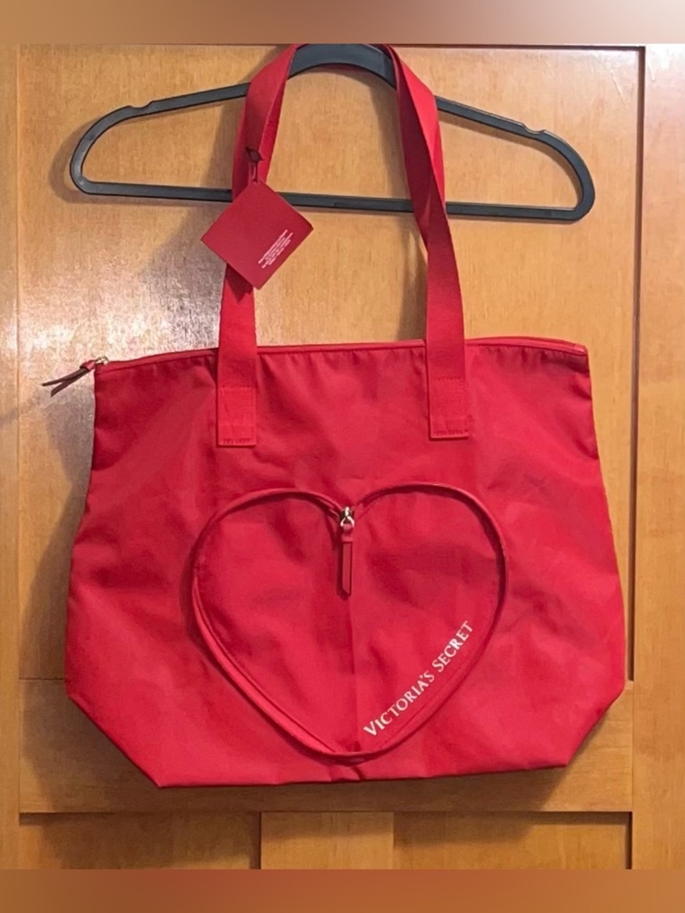 Victoria’s Secret Red Heart Packable Tote Bag NWT Holiday Christmas Valentine’s